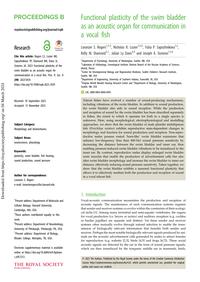 Functional plasticity of the swim bladder as an acoustic organ for ...